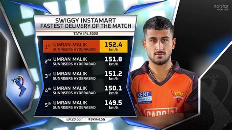 fastest delivery in ipl 2022